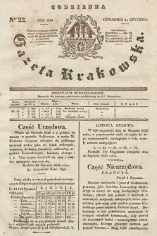 Codzienna Gazeta Krakowska. 1833, nr 22 |PDF|