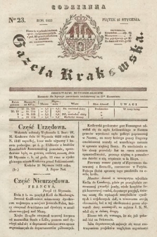 Codzienna Gazeta Krakowska. 1833, nr 23 |PDF|