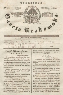 Codzienna Gazeta Krakowska. 1833, nr 31 |PDF|