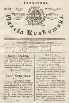 Codzienna Gazeta Krakowska. 1833, nr 32 |PDF|