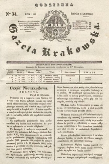 Codzienna Gazeta Krakowska. 1833, nr 34 |PDF|