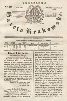 Codzienna Gazeta Krakowska. 1833, nr 40 |PDF|