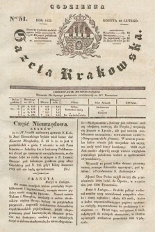 Codzienna Gazeta Krakowska. 1833, nr 51 |PDF|