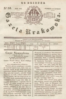 Codzienna Gazeta Krakowska. 1833, nr 53 |PDF|