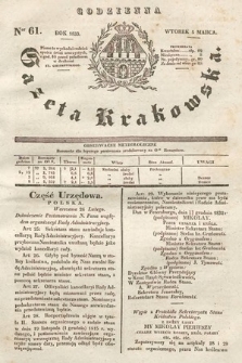 Codzienna Gazeta Krakowska. 1833, nr 61 |PDF|