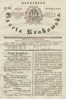 Codzienna Gazeta Krakowska. 1833, nr 83 |PDF|