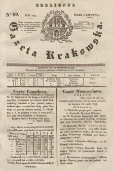 Codzienna Gazeta Krakowska. 1833, nr 89 |PDF|