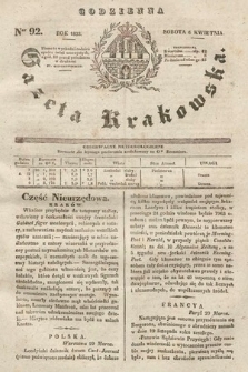 Codzienna Gazeta Krakowska. 1833, nr 92 |PDF|