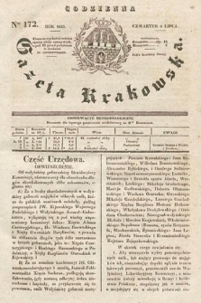 Codzienna Gazeta Krakowska. 1833, nr 172 |PDF|