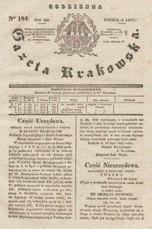 Codzienna Gazeta Krakowska. 1833, nr 184 |PDF|