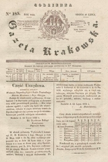 Codzienna Gazeta Krakowska. 1833, nr 185 |PDF|