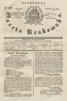 Codzienna Gazeta Krakowska. 1833, nr 191 |PDF|