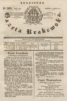 Codzienna Gazeta Krakowska. 1833, nr 202 |PDF|