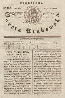 Codzienna Gazeta Krakowska. 1833, nr 208 |PDF|