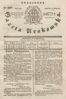 Codzienna Gazeta Krakowska. 1833, nr 209 |PDF|