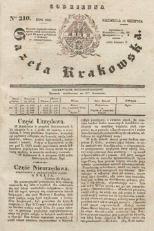 Codzienna Gazeta Krakowska. 1833, nr 210 |PDF|