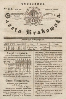 Codzienna Gazeta Krakowska. 1833, nr 213 |PDF|