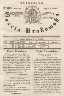 Codzienna Gazeta Krakowska. 1833, nr 214 |PDF|
