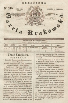 Codzienna Gazeta Krakowska. 1833, nr 215 |PDF|