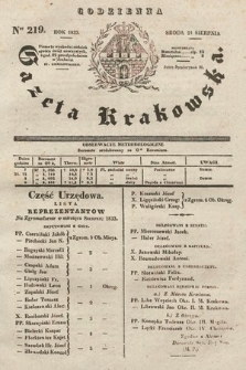 Codzienna Gazeta Krakowska. 1833, nr 219 |PDF|