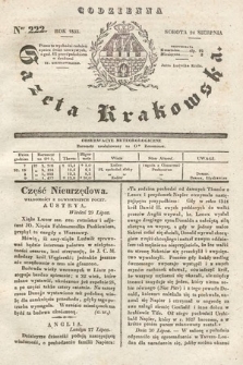 Codzienna Gazeta Krakowska. 1833, nr 222 |PDF|