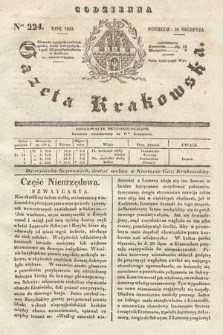 Codzienna Gazeta Krakowska. 1833, nr 224 |PDF|