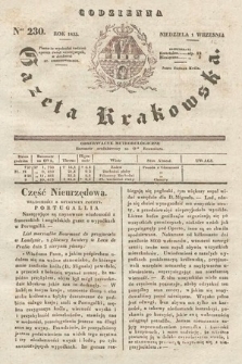 Codzienna Gazeta Krakowska. 1833, nr 230 |PDF|