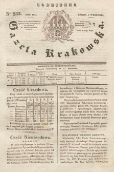 Codzienna Gazeta Krakowska. 1833, nr 233 |PDF|