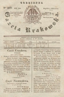 Codzienna Gazeta Krakowska. 1833, nr 235 |PDF|