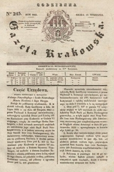 Codzienna Gazeta Krakowska. 1833, nr 245 |PDF|
