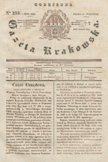 Codzienna Gazeta Krakowska. 1833, nr 252 |PDF|