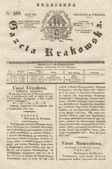 Codzienna Gazeta Krakowska. 1833, nr 253 |PDF|