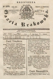 Codzienna Gazeta Krakowska. 1833, nr 255 |PDF|