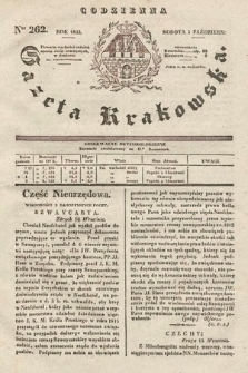Codzienna Gazeta Krakowska. 1833, nr 262 |PDF|