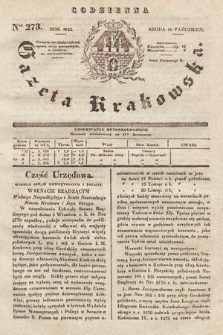 Codzienna Gazeta Krakowska. 1833, nr 273 |PDF|