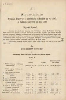 [Kadencja II, sesja II, al. 2] Alegata do Sprawozdań Stenograficznych z Drugiej Sesji Drugiego Peryodu Sejmu Galicyjskiego z roku 1868. Alegat 2