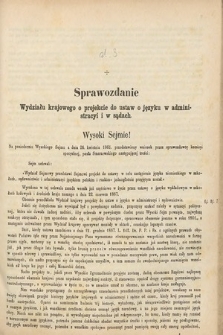 [Kadencja II, sesja II, al. 3] Alegata do Sprawozdań Stenograficznych z Drugiej Sesji Drugiego Peryodu Sejmu Galicyjskiego z roku 1868. Alegat 3