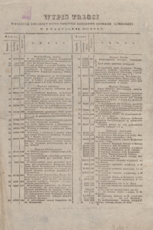 Dziennik Urzędowy Gubernii Lubelskiej. 1853, Wypis Treści Wyszłych Urządzen przez Dziennik Urzędowy Gubernii Lubelskiej w Kwartale II 1853 roku