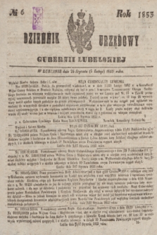 Dziennik Urzędowy Gubernii Lubelskiej. 1853, No 6 (5 lutego) + dod.