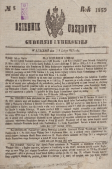 Dziennik Urzędowy Gubernii Lubelskiej. 1853, No. 8 (19 lutego) + dod.