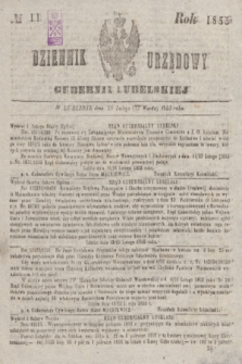 Dziennik Urzędowy Gubernii Lubelskiej. 1853, No 11 (12 marca) + dod.