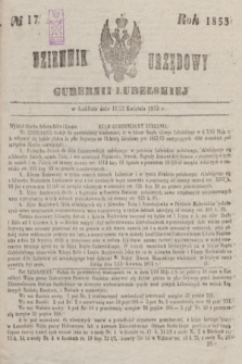 Dziennik Urzędowy Gubernii Lubelskiej. 1853, No 17 (23 kwietnia) + dod.