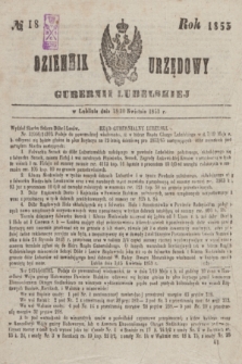 Dziennik Urzędowy Gubernii Lubelskiej. 1853, No. 18 (30 kwietnia) + dod.