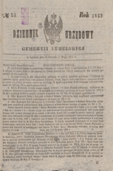 Dziennik Urzędowy Gubernii Lubelskiej. 1853, No 19 (7 maja) + dod.
