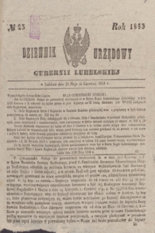Dziennik Urzędowy Gubernii Lubelskiej. 1853, No 23 (4 czerwca) + dod.