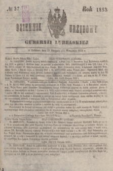 Dziennik Urzędowy Gubernii Lubelskiej. 1853, No 37 (10 września) + dod.