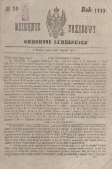 Dziennik Urzędowy Gubernii Lubelskiej. 1853, No 39 (24 września) + dod.