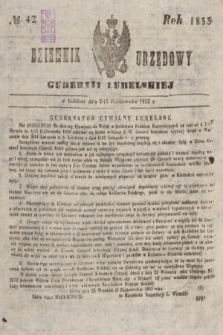 Dziennik Urzędowy Gubernii Lubelskiej. 1853, No 42 (15 października) + dod.