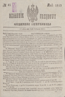 Dziennik Urzędowy Gubernii Lubelskiej. 1853, No. 48 (26 listopada) + dod.