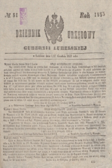 Dziennik Urzędowy Gubernii Lubelskiej. 1853, No 51 (17 grudnia) + dod.